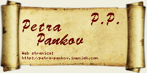 Petra Pankov vizit kartica